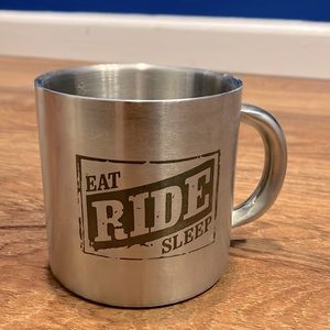 Eat Ride Sleep stainless steel coffee mug motorcycle gift Harley camping